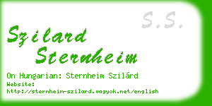 szilard sternheim business card